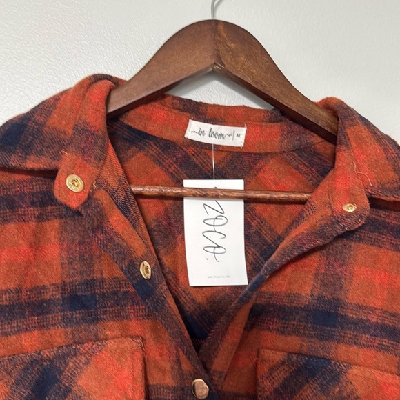 In Bloom rust and Black Plaid Shirt - Picture 3 of 6